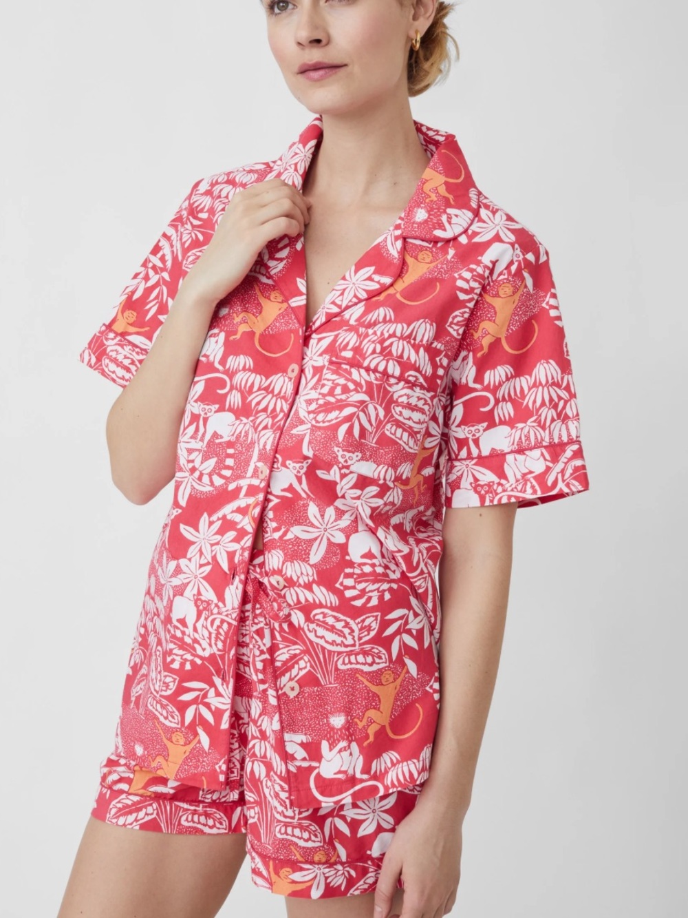 J. McLaughlin x Printfresh short sleeve & boxer pajama set sz XL